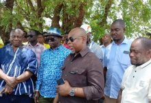 James Agalga, UE/R Minister -Donatus Akamugre and MCE for Builsa North at the sod-cutting of GETFund Projects