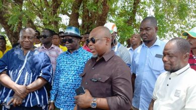 James Agalga, UE/R Minister -Donatus Akamugre and MCE for Builsa North at the sod-cutting of GETFund Projects