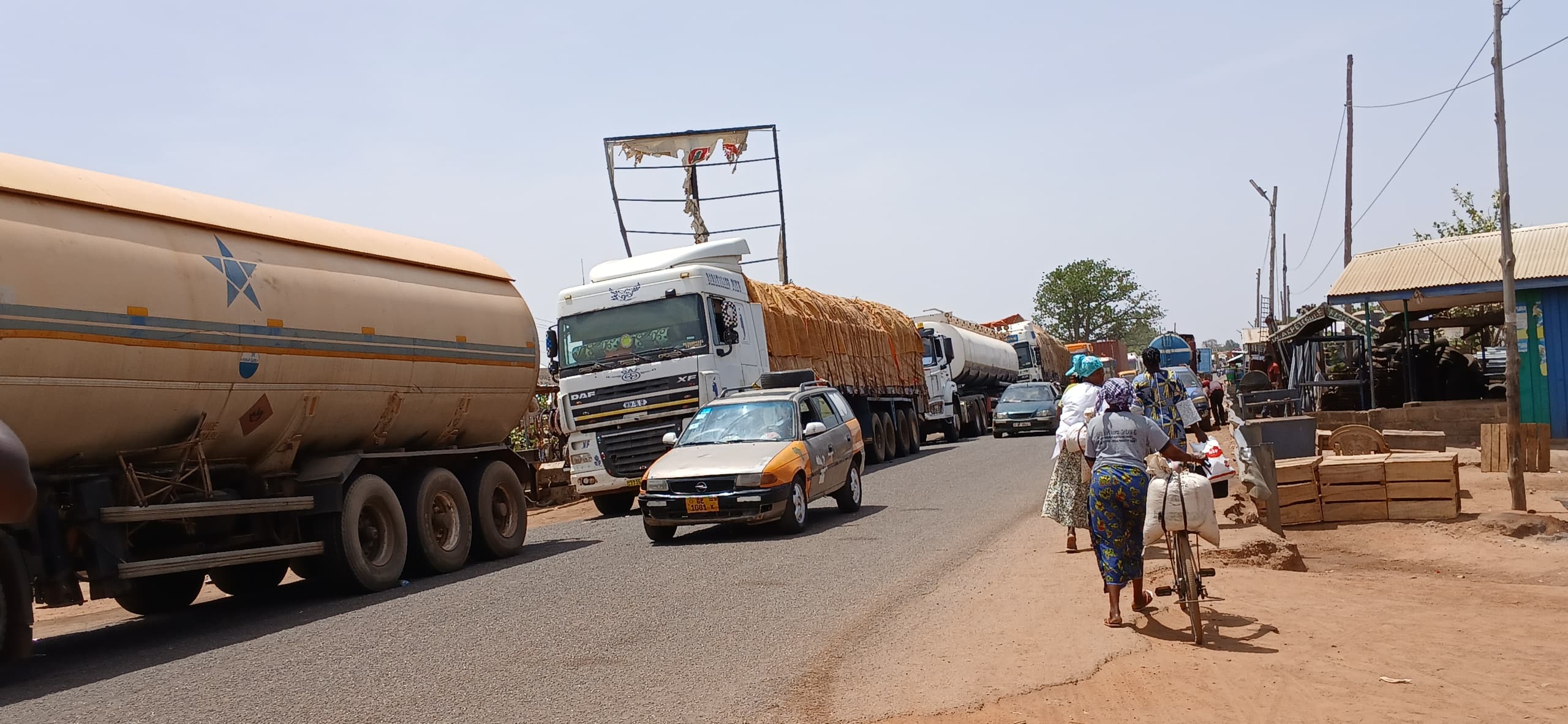 Tankers on Navrongo-Paga road