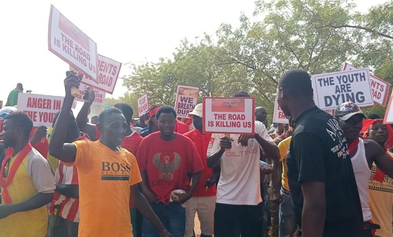 Bolgatanga Residents Demonstrate Over Deteriorating Bolga–Bawku–Pulmakom Road