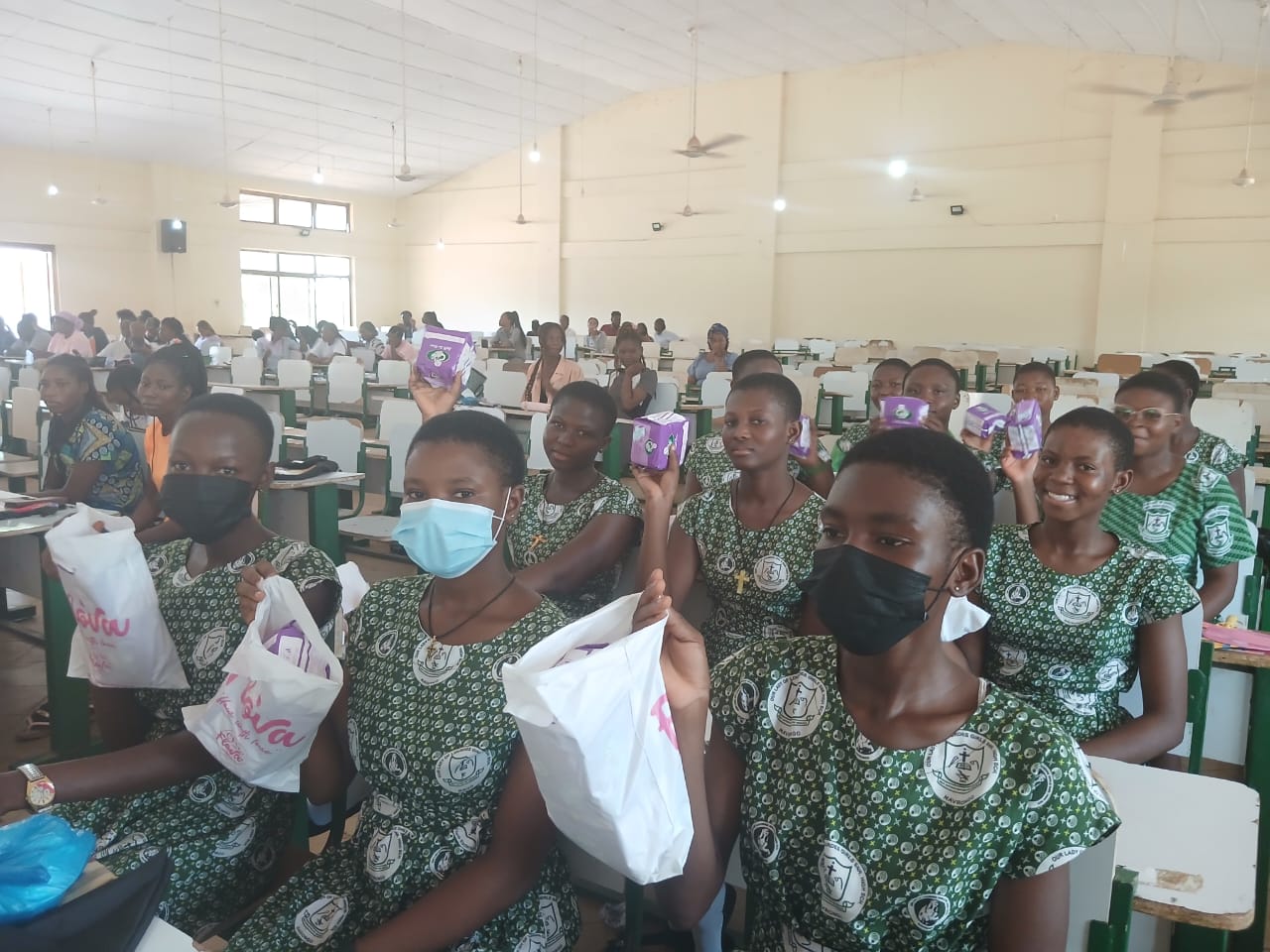 Some beneficiaries of the sanitary pads