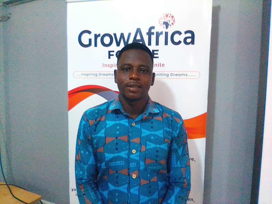 John Abagna, a beneficiary of the programme.