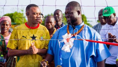 sod cutting of the volley ball in Paga SHS