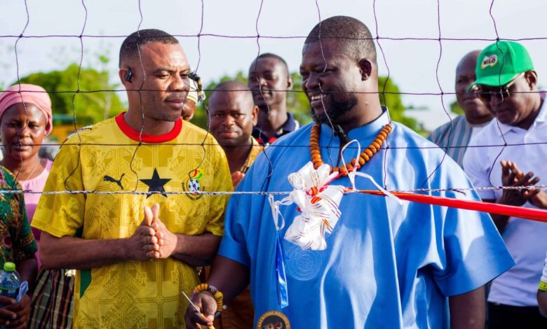 sod cutting of the volley ball in Paga SHS