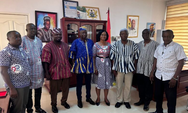 A group photo of GNAT representatives with Akumugri Atanga