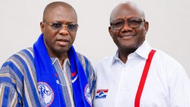 A picture of Amin Adam with Paul Afoko