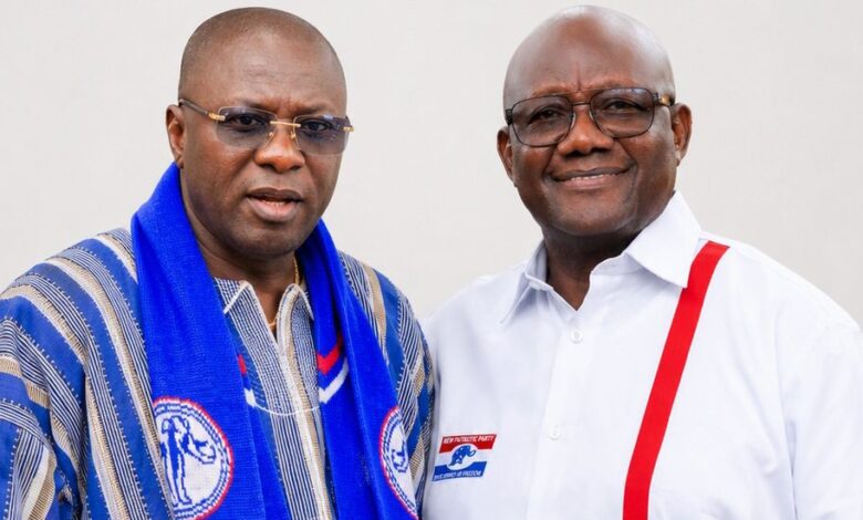 A picture of Amin Adam with Paul Afoko