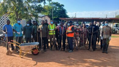 A picture of the DCE, staff of the Assembly and members of the security agencies at the beginning of the exercise.